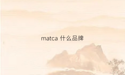 matca什么品牌(mascara是什么牌子价位)